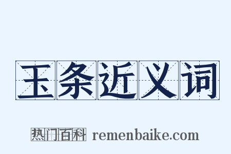 玉条近义词是什么意思的图片